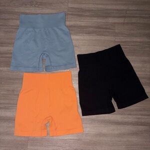 SHEIN 3 Pack Ribbed Seamless Biker Shorts